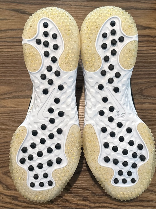 Size 14 Nike Alpha Huarache Elite 3 Turf Premium White Metallic Vivid Gold main image 4